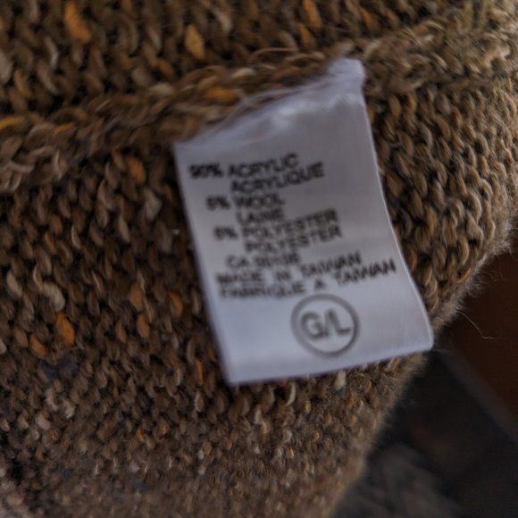 Vintage cardigan with flower embroidery - Cardigan vintage avec broderies - L - Picture 5 of 9